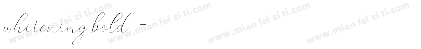 whitening bold字体字体转换